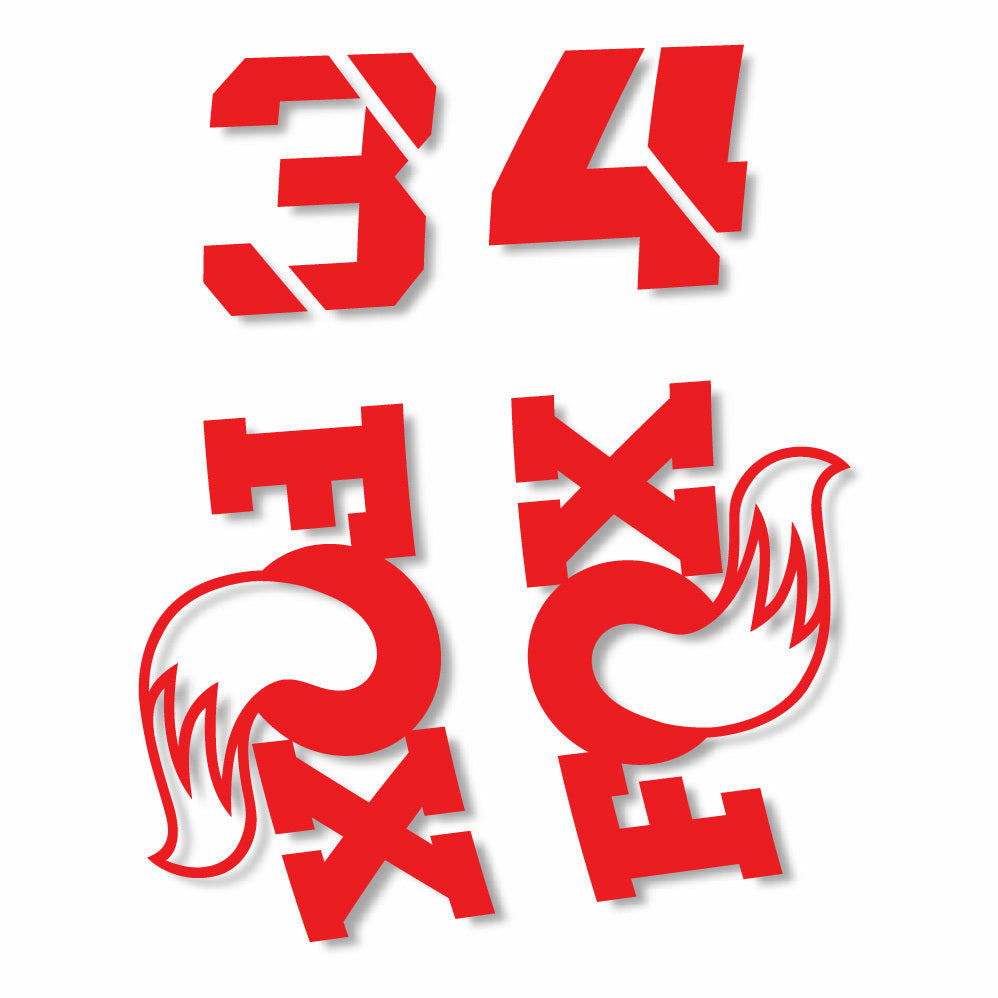 Aufkleber Fox 34, Gabel 29, Fahrradaufkleber Vinyl