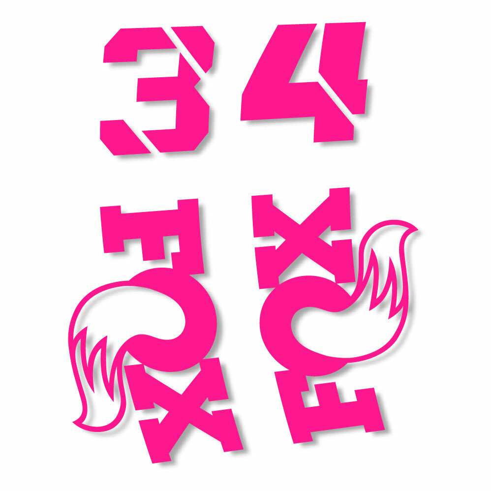 Aufkleber Fox 34, Gabel 29, Fahrradaufkleber Vinyl