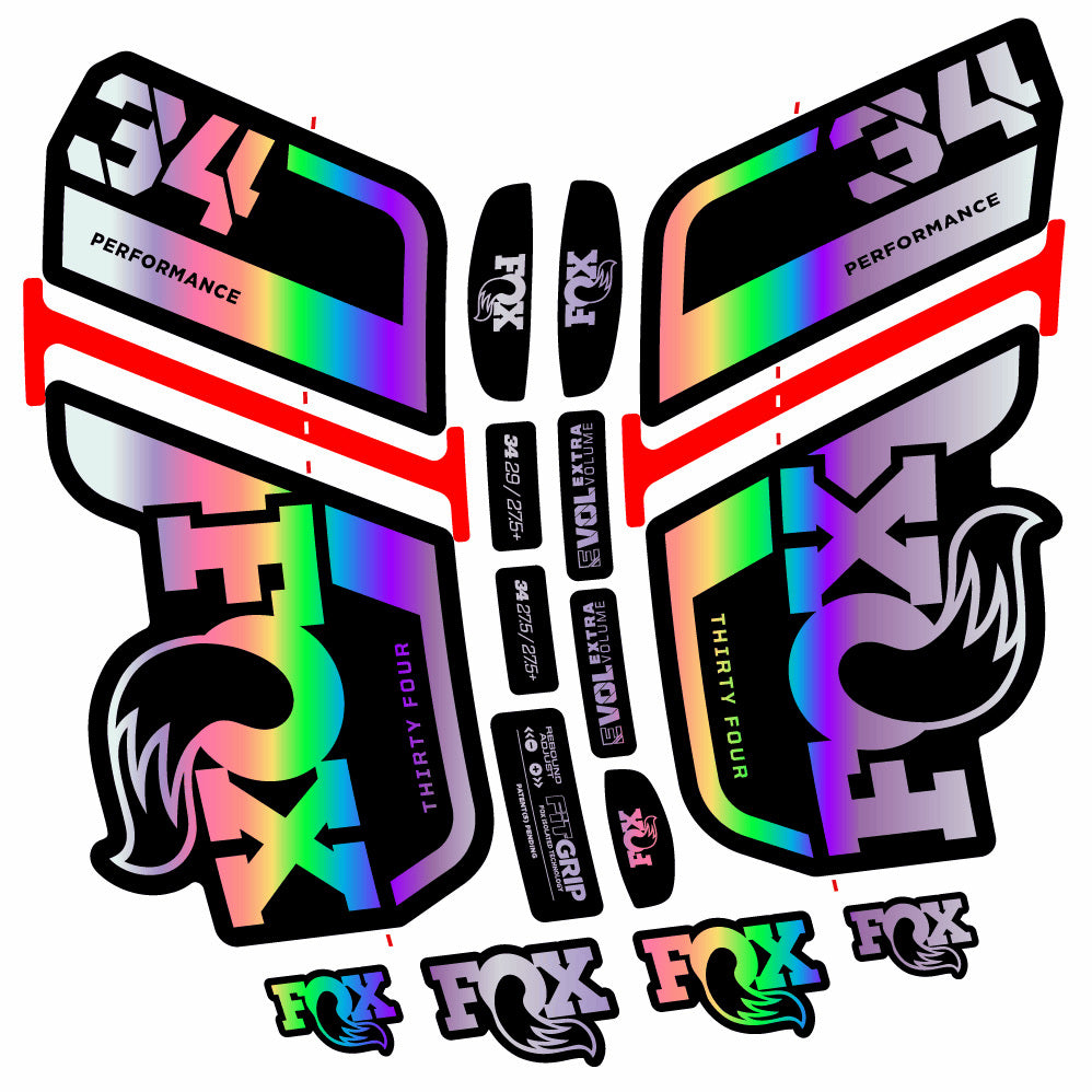 Decal Fox 34 Performance 2021, Fork 29, bike sticker vinyl