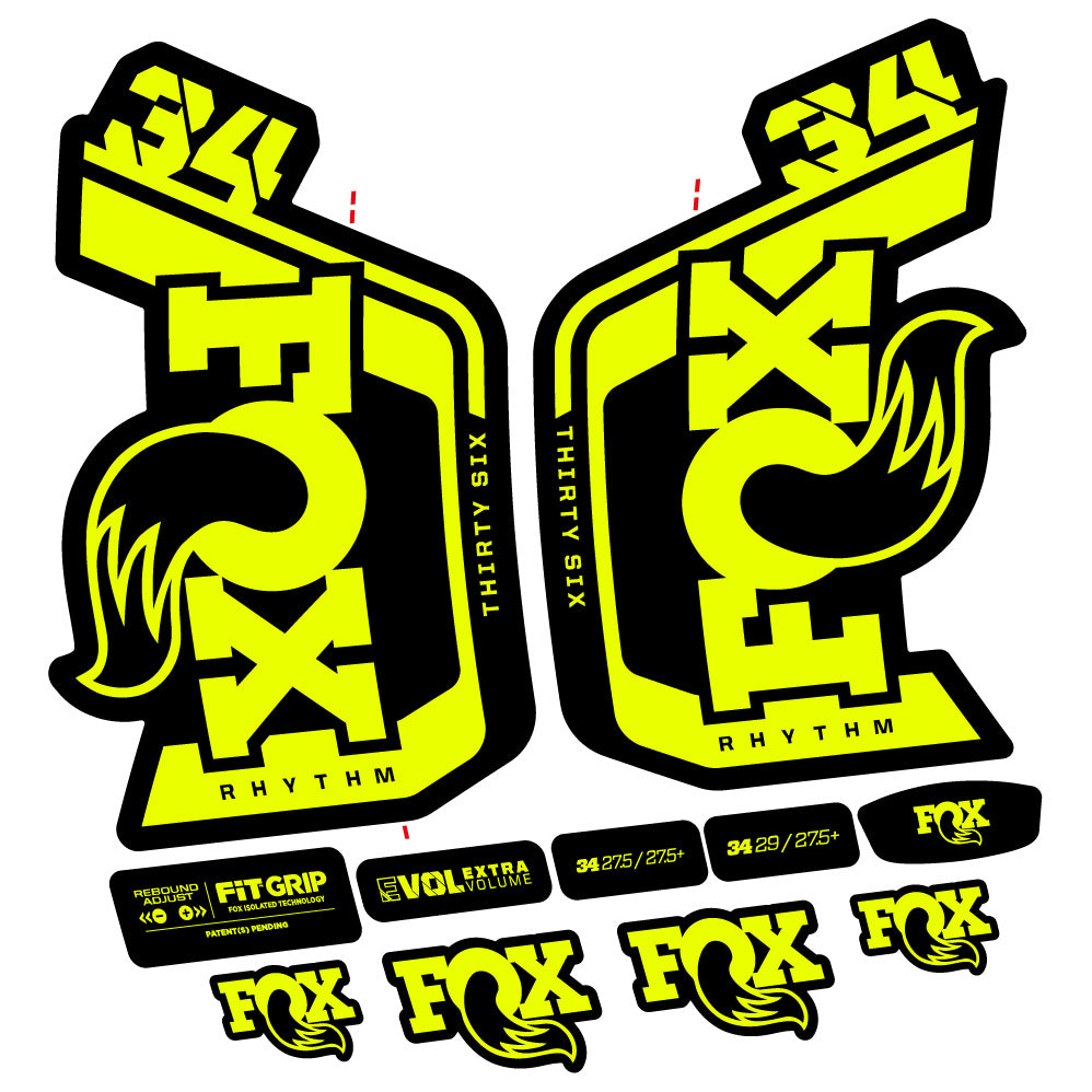 Decal Fox Factory 34 Rhythm 2024, Fork 29, bike sticker vinyl