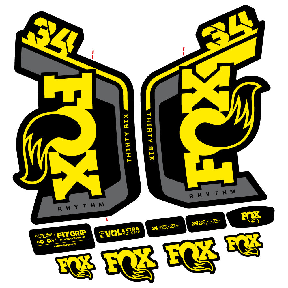 Decal Fox Factory 34 Rhythm 2024, Fork 29, bike sticker vinyl