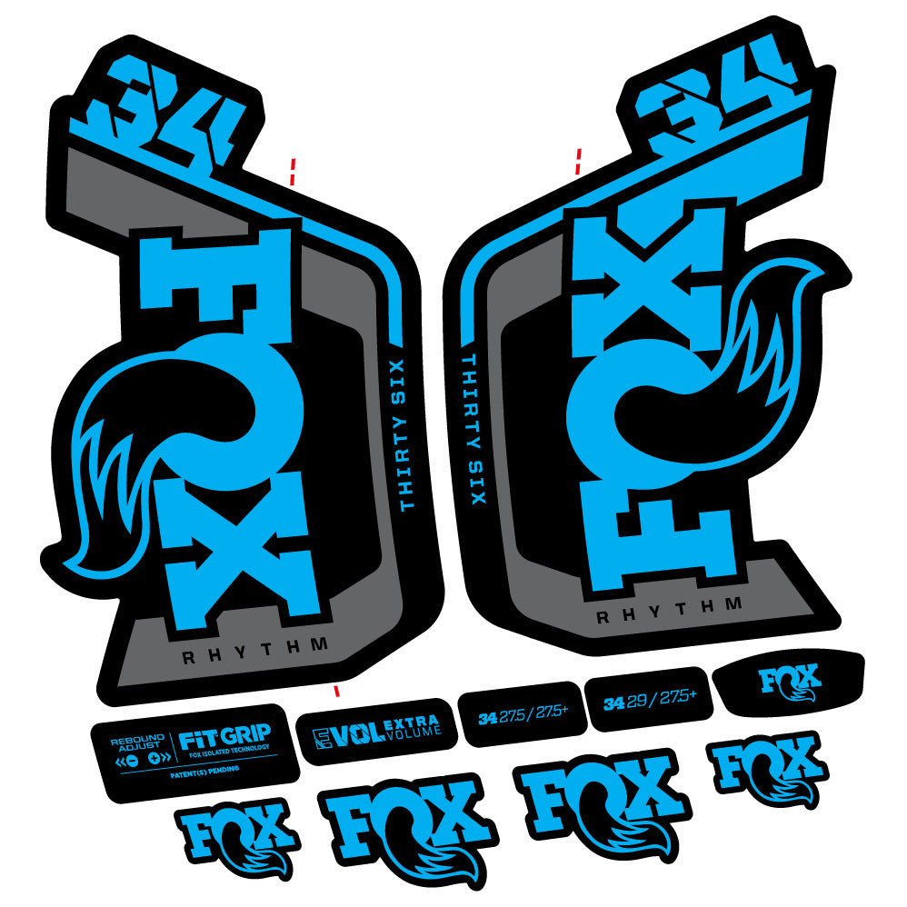 Decal Fox Factory 34 Rhythm 2024, Fork 29, bike sticker vinyl