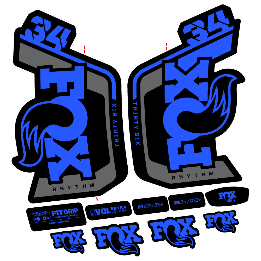 Decal Fox Factory 34 Rhythm 2024, Fork 29, bike sticker vinyl