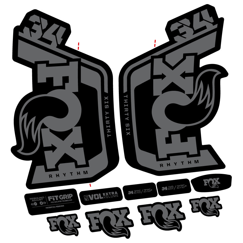 Decal Fox Factory 34 Rhythm 2024, Fork 29, bike sticker vinyl