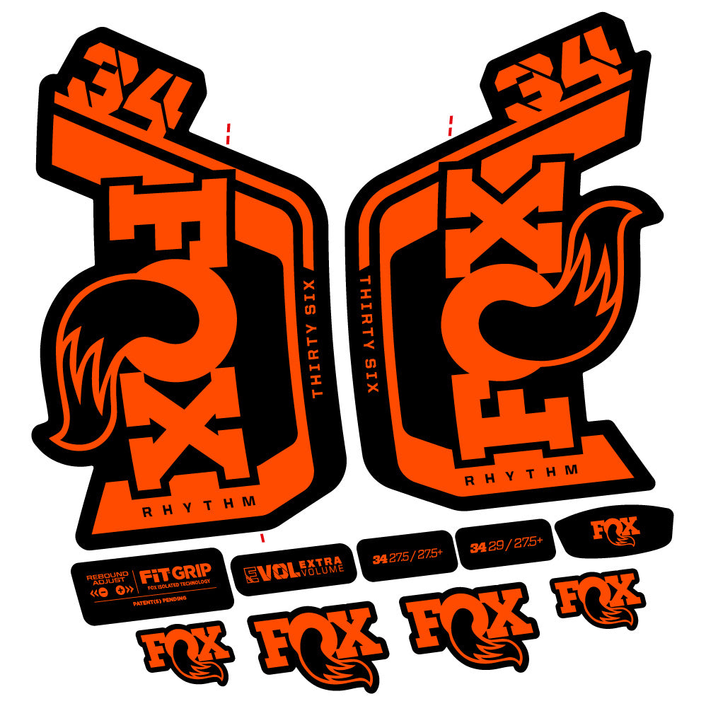 Decal Fox Factory 34 Rhythm 2024, Fork 29, bike sticker vinyl