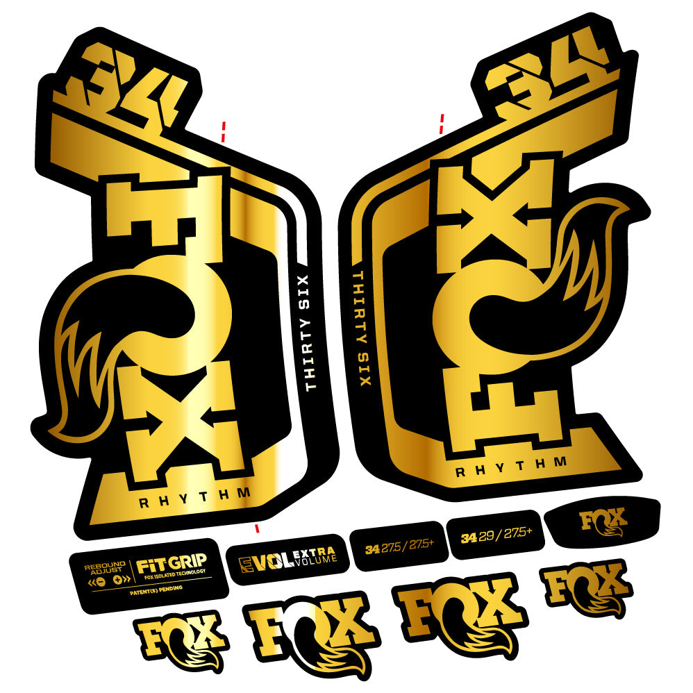Decal Fox Factory 34 Rhythm 2024, Fork 29, bike sticker vinyl