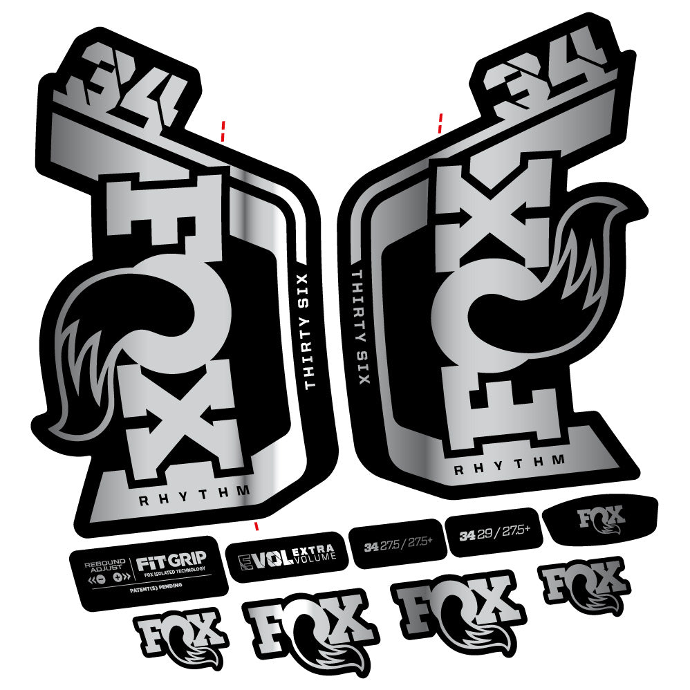 Decal Fox Factory 34 Rhythm 2024, Fork 29, bike sticker vinyl