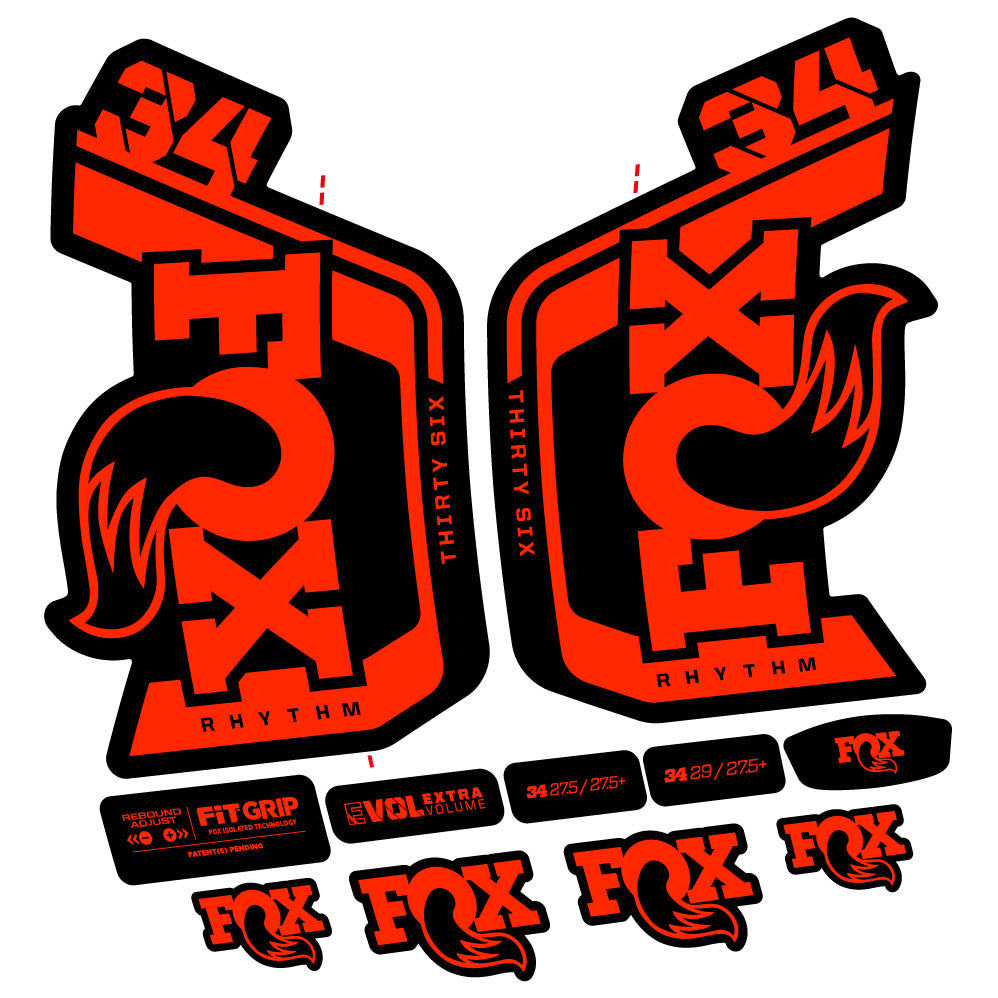 Decal Fox Factory 34 Rhythm 2024, Fork 29, bike sticker vinyl