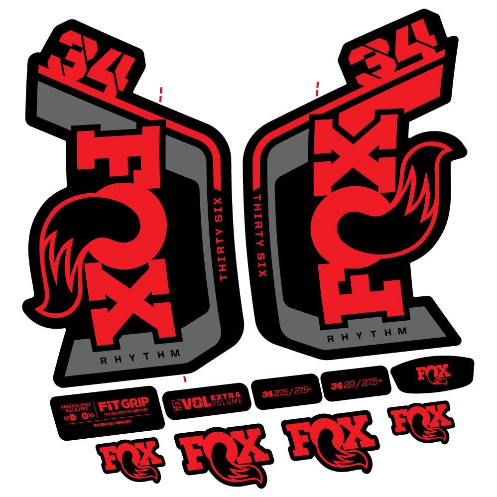 Decal Fox Factory 34 Rhythm 2024, Fork 29, bike sticker vinyl