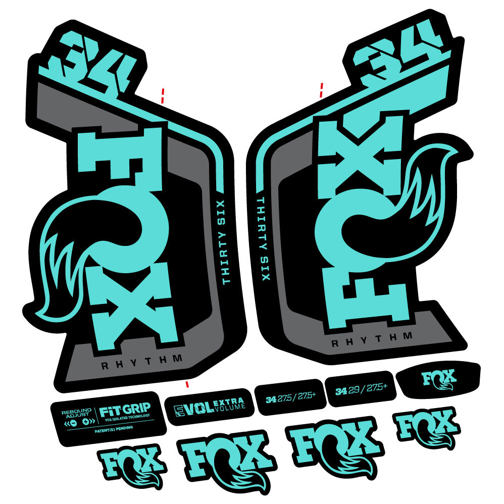 Decal Fox Factory 34 Rhythm 2024, Fork 29, bike sticker vinyl