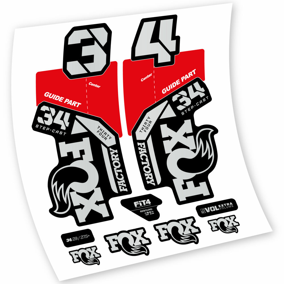Decal Fox 34 Step Cast Factory 2021, Fork 29, bike sticker vinyl