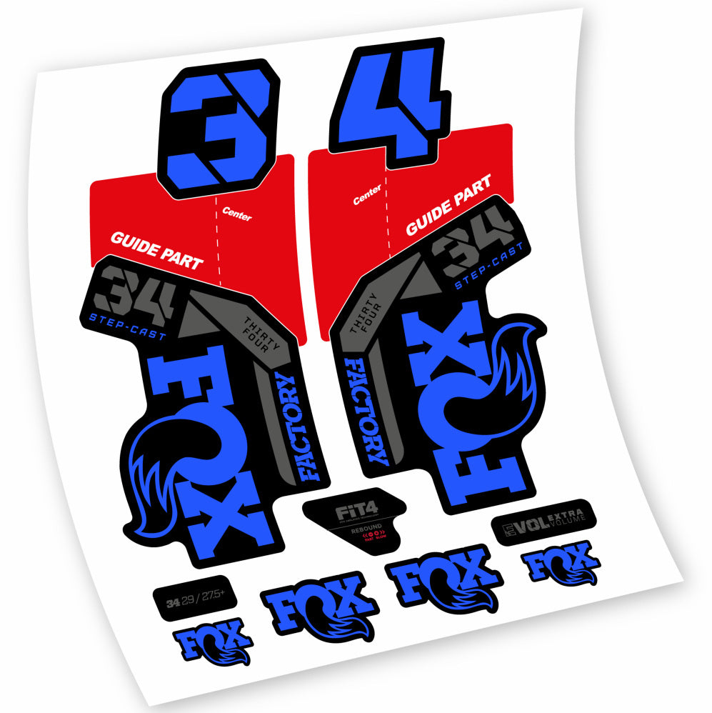 Decal Fox 34 Step Cast Factory 2021, Fork 29, bike sticker vinyl