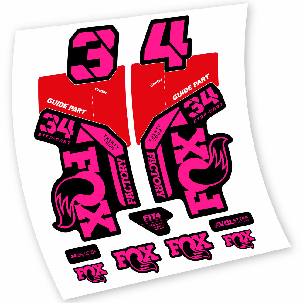 Decal Fox 34 Step Cast Factory 2021, Fork 29, bike sticker vinyl