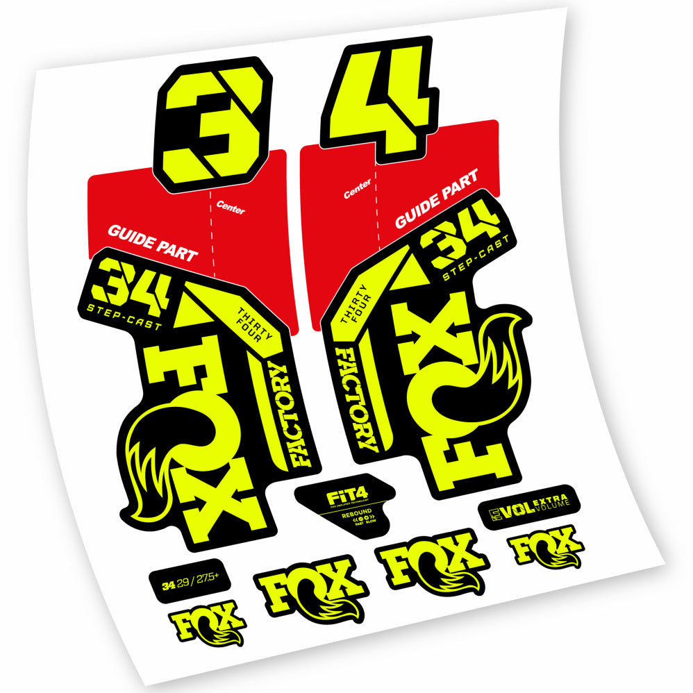 Decal Fox 34 Step Cast Factory 2021, Fork 29, bike sticker vinyl