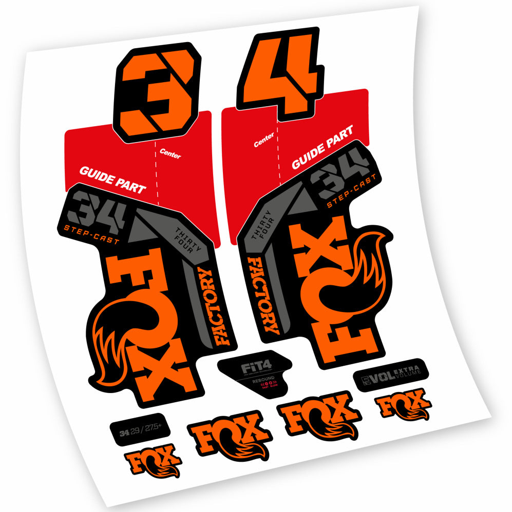 Decal Fox 34 Step Cast Factory 2021, Fork 29, bike sticker vinyl