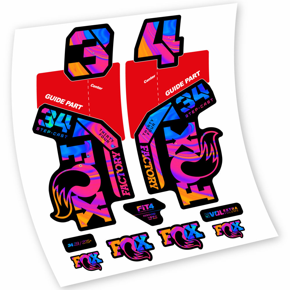 Decal Fox 34 Step Cast Factory 2021, Fork 29, bike sticker vinyl
