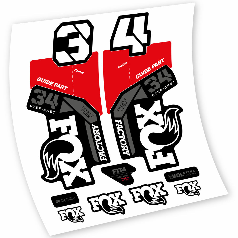 Decal Fox 34 Step Cast Factory 2021, Fork 29, bike sticker vinyl