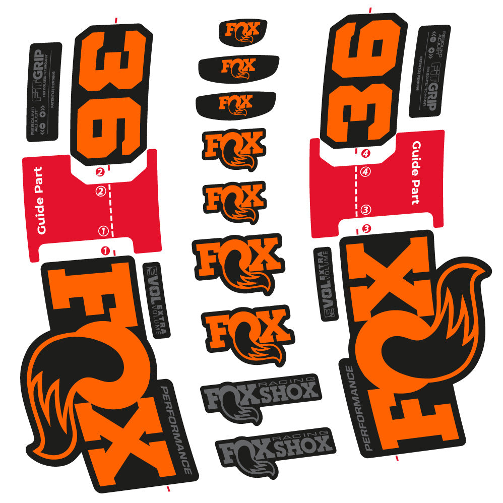 Aufkleber FOX 36 Performance, Gabel 29, Fahrradaufkleber Vinyl