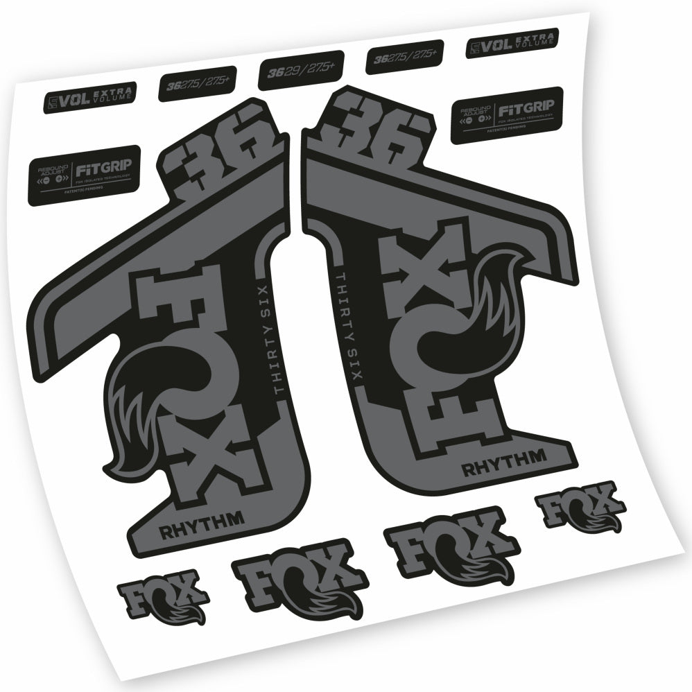 Aufkleber Fox 36 Rhythm 2021-2022, Gabel 29, Fahrradaufkleber Vinyl