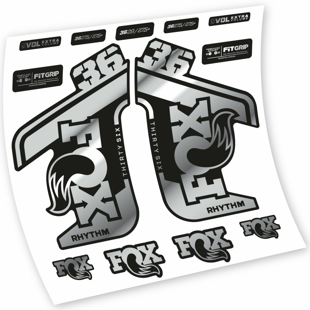 Aufkleber Fox 36 Rhythm 2021-2022, Gabel 29, Fahrradaufkleber Vinyl