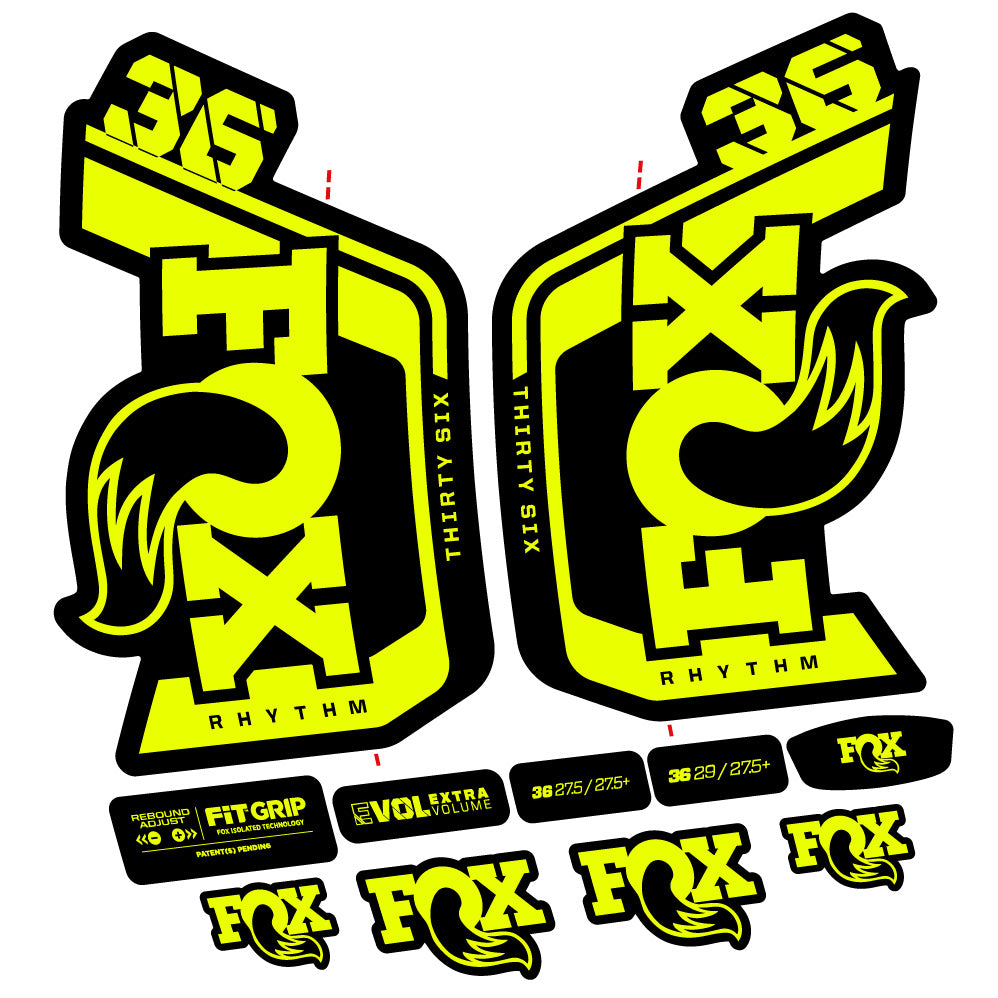 Fox 36 Rhythm 29” Fork Decal Kit – Compatible with 2023–2024 Models | MTB Vinyl Stickers