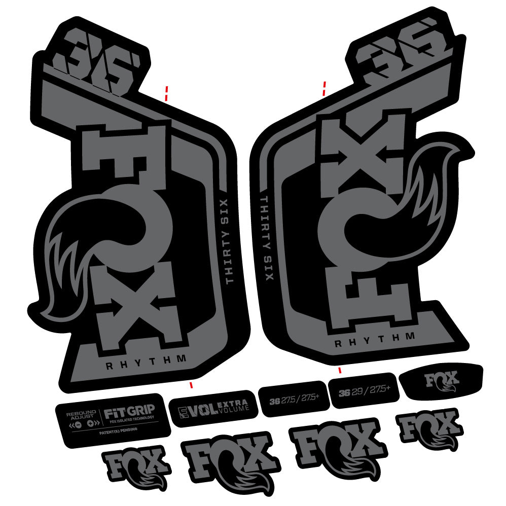 Fox 36 Rhythm 29” Fork Decal Kit – Compatible with 2023–2024 Models | MTB Vinyl Stickers