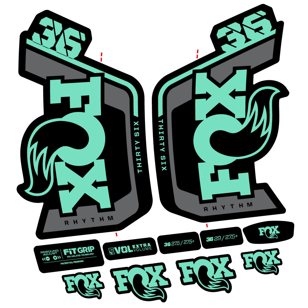 Fox 36 Rhythm 29” Fork Decal Kit – Compatible with 2023–2024 Models | MTB Vinyl Stickers