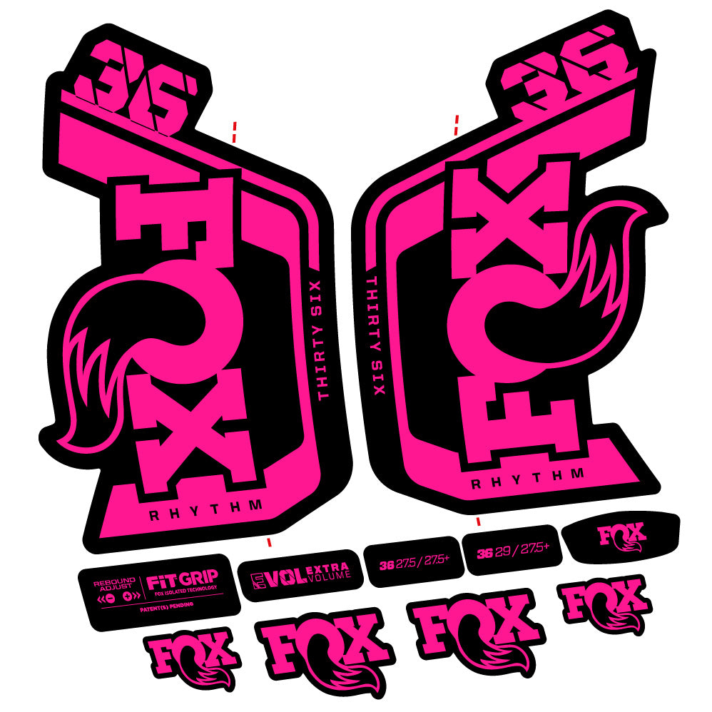 Fox 36 Rhythm 29” Fork Decal Kit – Compatible with 2023–2024 Models | MTB Vinyl Stickers