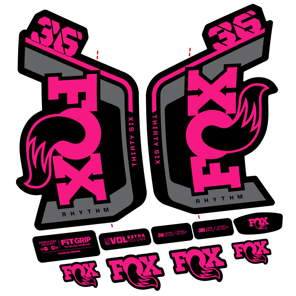 Decal Fox Factory 36 Rhythm 2024, Fork 29, bike sticker vinyl