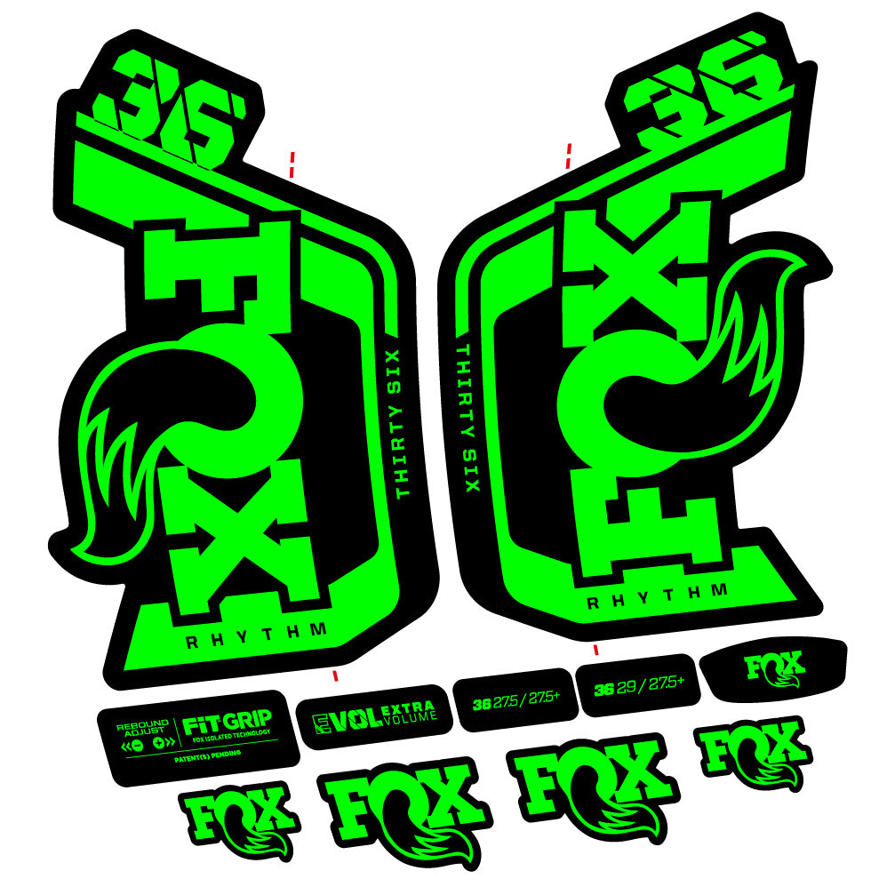 Decal Fox Factory 36 Rhythm 2024, Fork 29, bike sticker vinyl