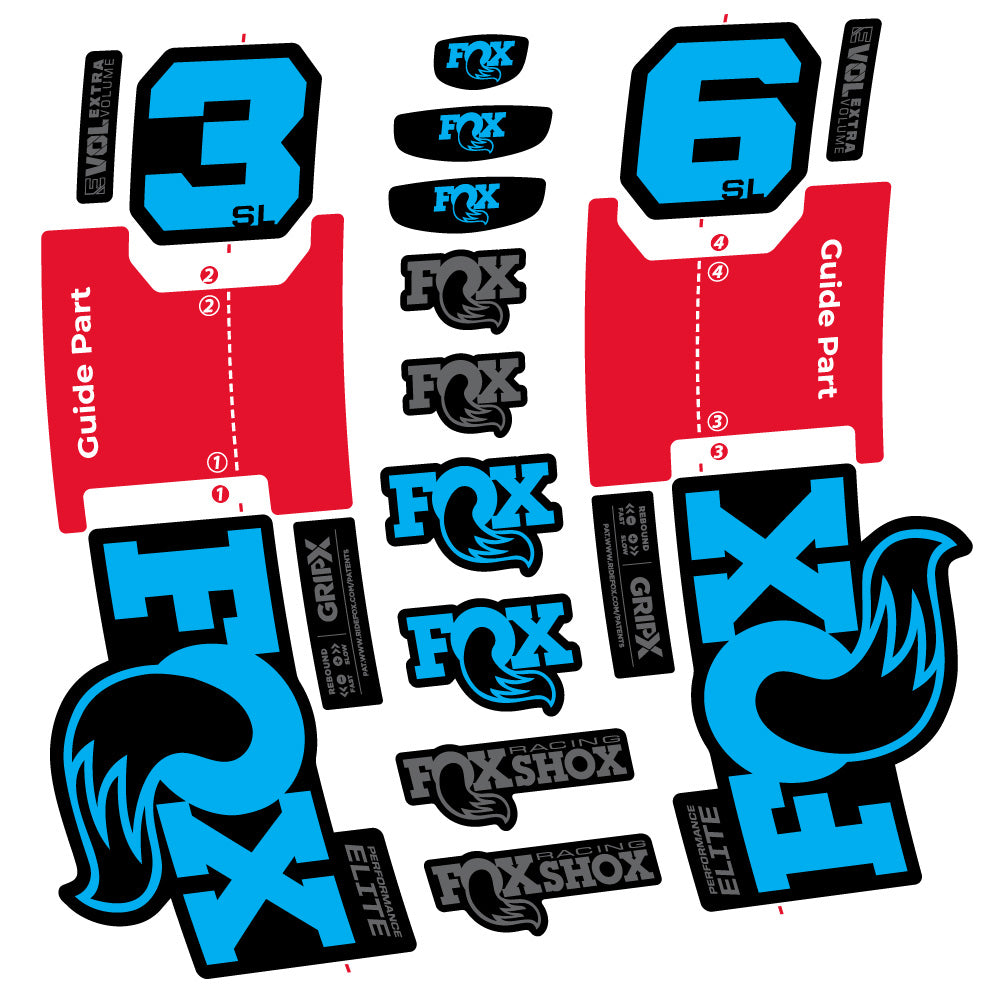 Aufkleber Fox 36 SL Performance Elite, Gabel 29, Fahrradaufkleber Vinyl