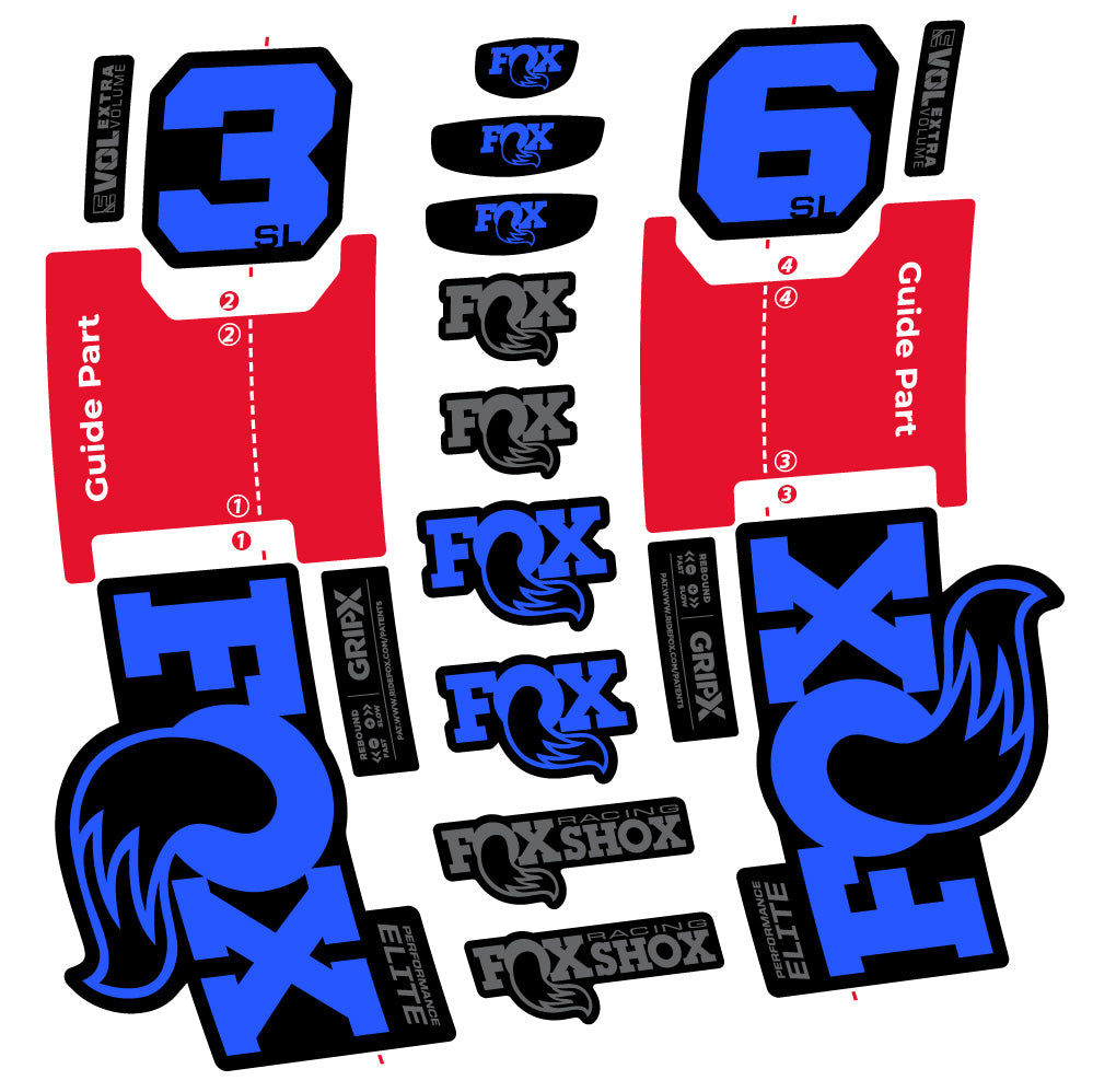 Aufkleber Fox 36 SL Performance Elite, Gabel 29, Fahrradaufkleber Vinyl