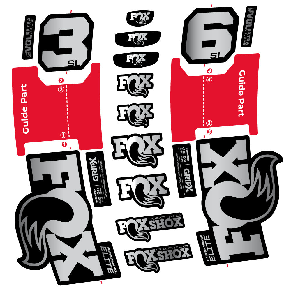 Aufkleber Fox 36 SL Performance Elite, Gabel 29, Fahrradaufkleber Vinyl
