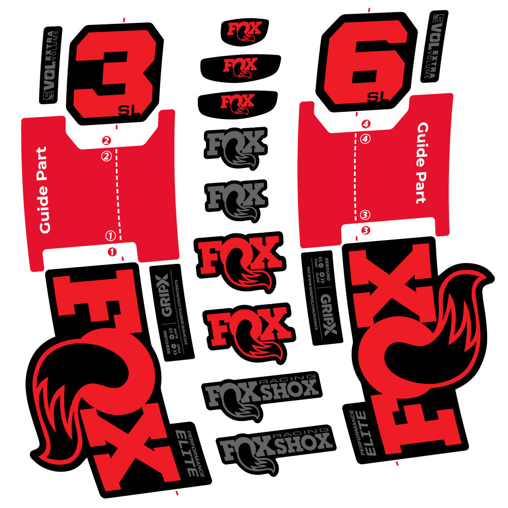 Aufkleber Fox 36 SL Performance Elite, Gabel 29, Fahrradaufkleber Vinyl