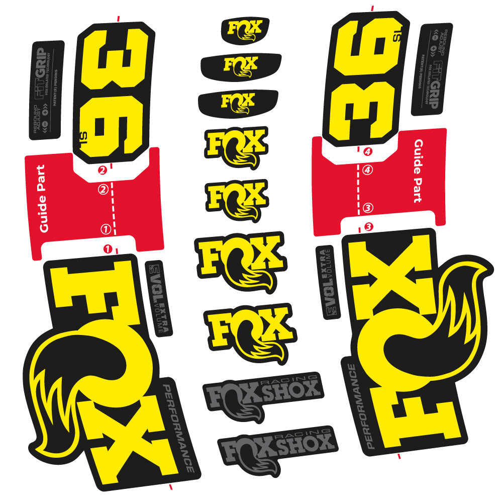 Aufkleber Fox 36 SL Performance, Gabel 29, Fahrradaufkleber Vinyl