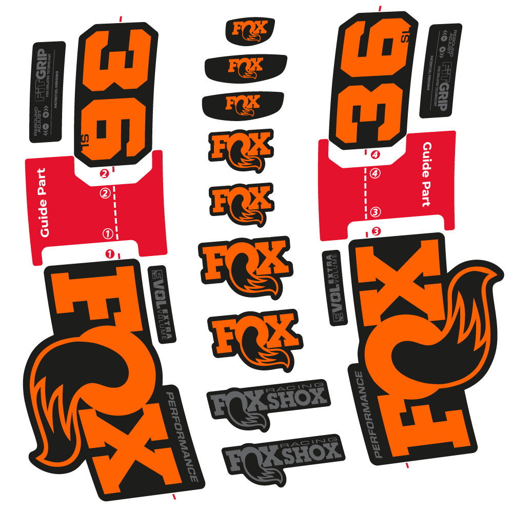 Aufkleber Fox 36 SL Performance, Gabel 29, Fahrradaufkleber Vinyl