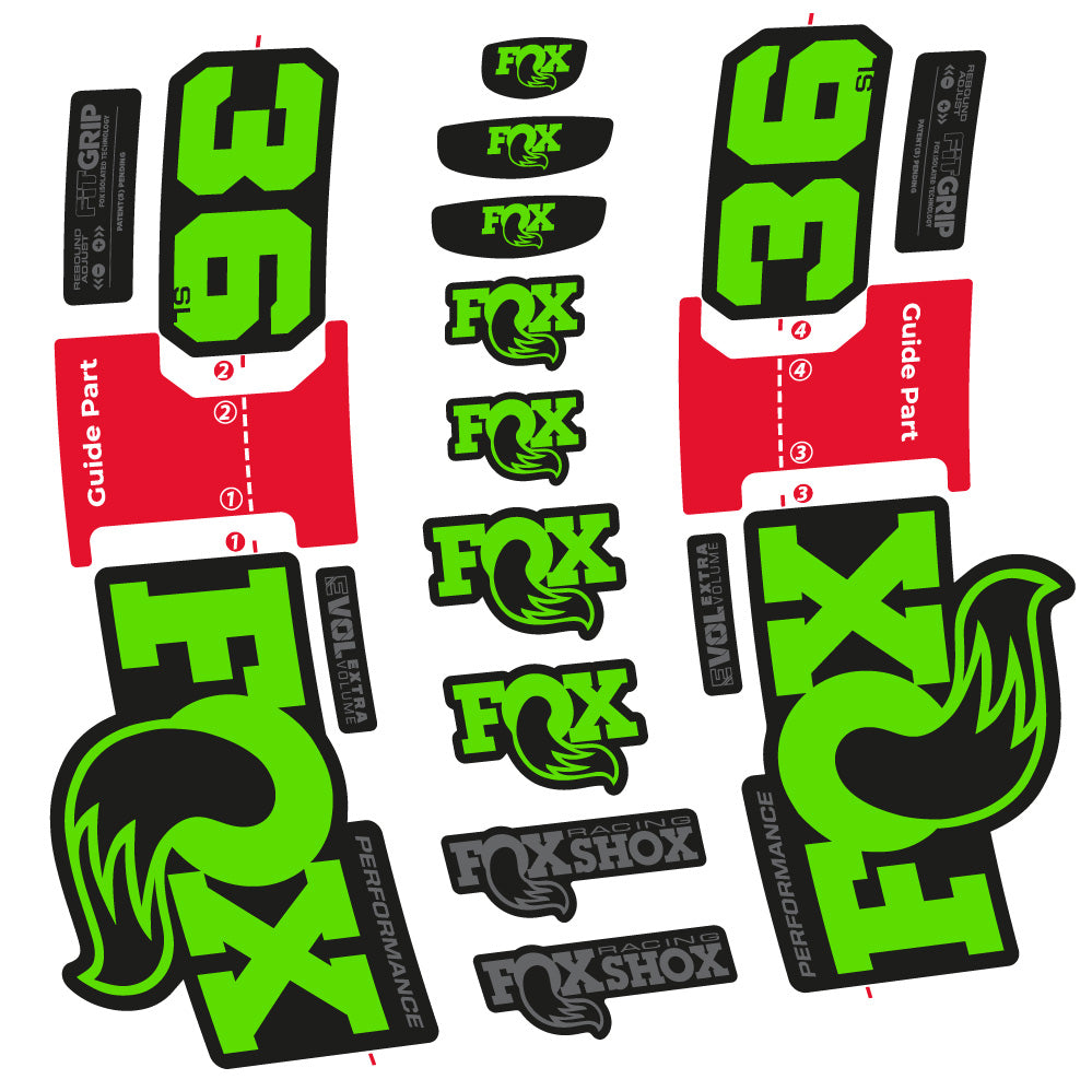 Aufkleber Fox 36 SL Performance, Gabel 29, Fahrradaufkleber Vinyl