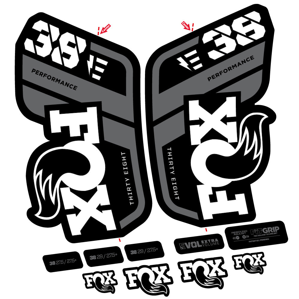 Aufkleber Fox 38 Performance E-Bike, Gabel 29, Fahrradaufkleber Vinyl