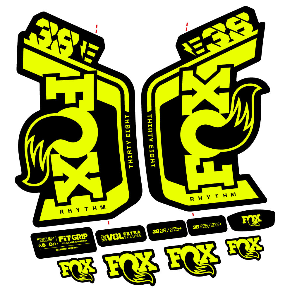 Decal Fox Factory 38 Rhythm E-Bike 2024, Fork 29, bike sticker vinyl