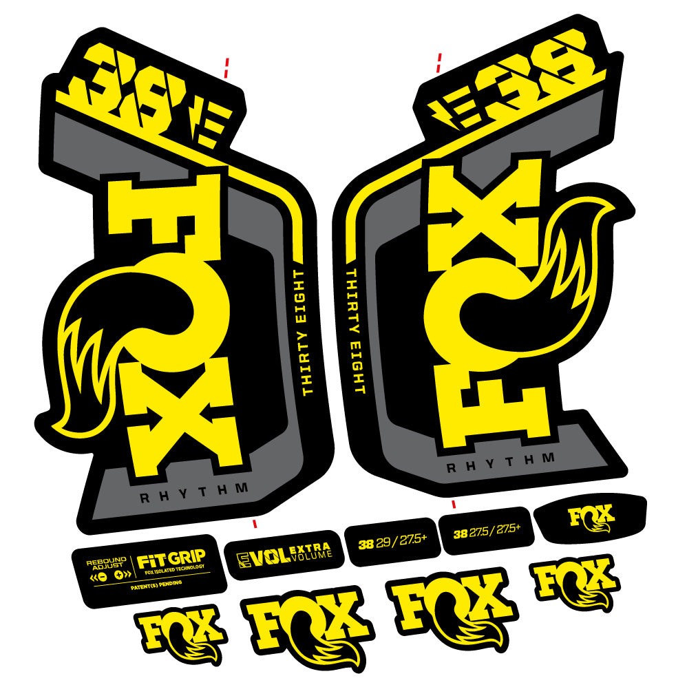 Decal Fox Factory 38 Rhythm E-Bike 2024, Fork 29, bike sticker vinyl