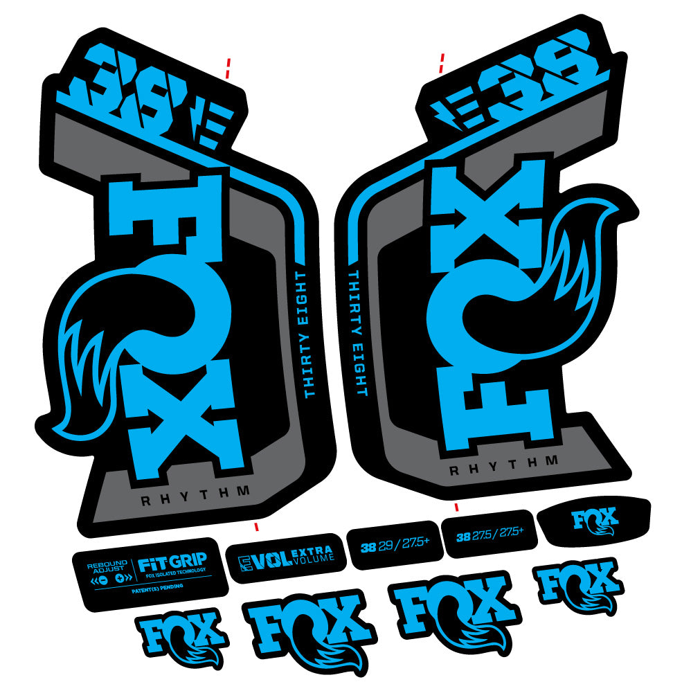 Decal Fox Factory 38 Rhythm E-Bike 2024, Fork 29, bike sticker vinyl