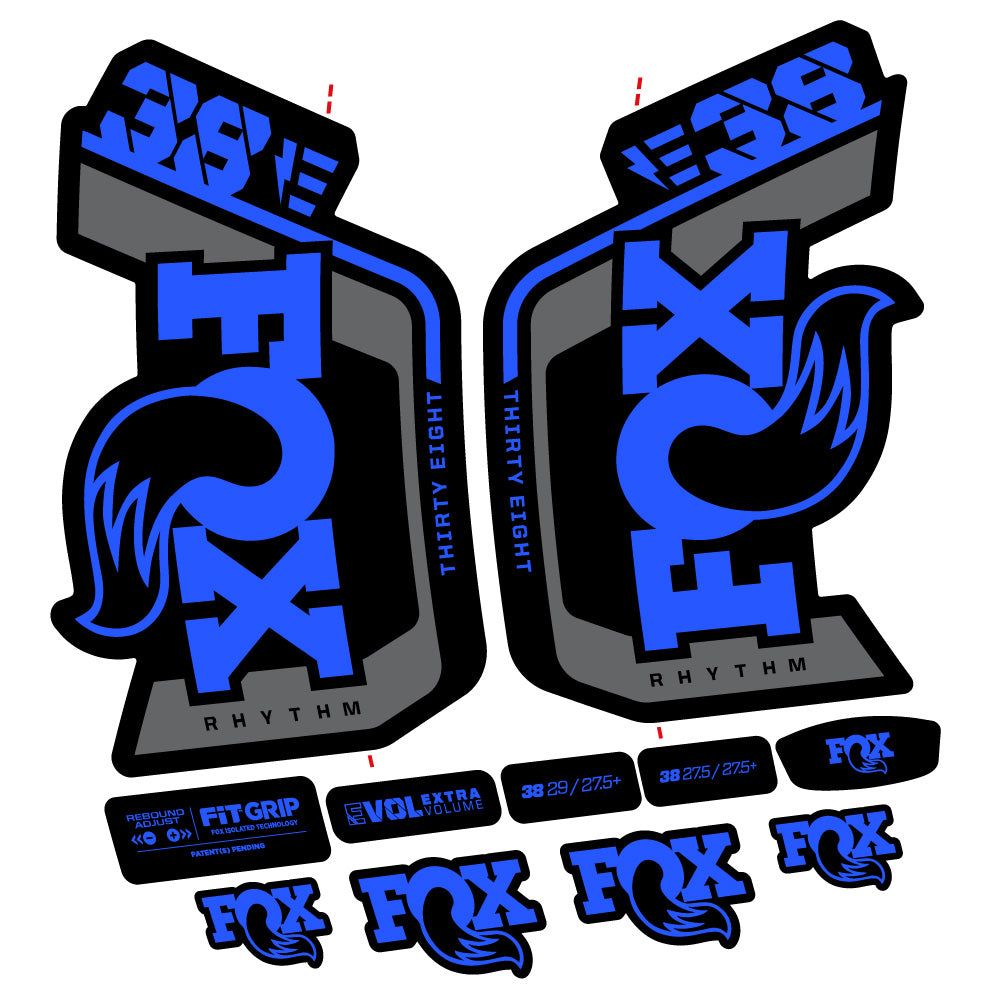 Decal Fox Factory 38 Rhythm E-Bike 2024, Fork 29, bike sticker vinyl