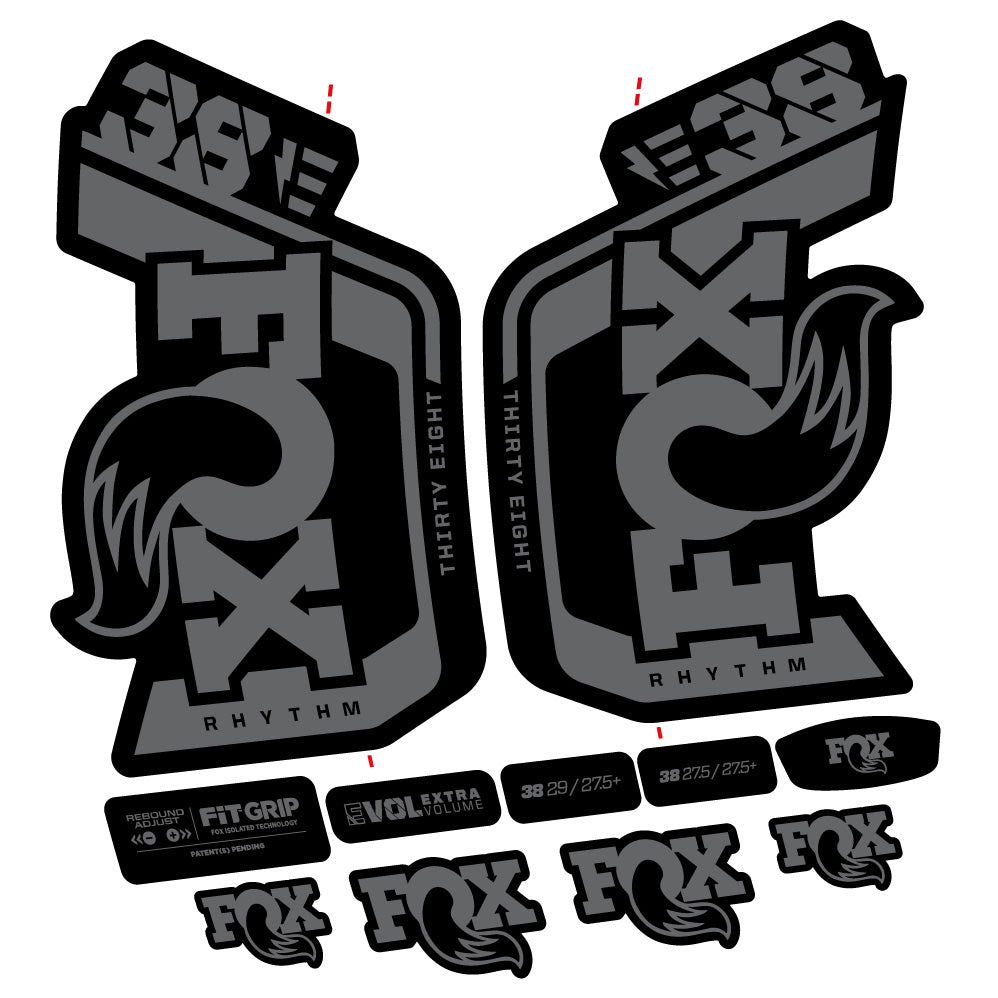 Decal Fox Factory 38 Rhythm E-Bike 2024, Fork 29, bike sticker vinyl