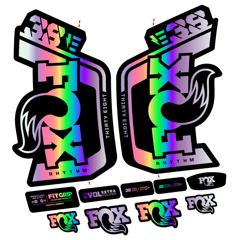 Decal Fox Factory 38 Rhythm E-Bike 2024, Fork 29, bike sticker vinyl