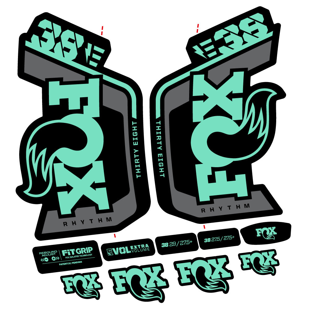 Decal Fox Factory 38 Rhythm E-Bike 2024, Fork 29, bike sticker vinyl