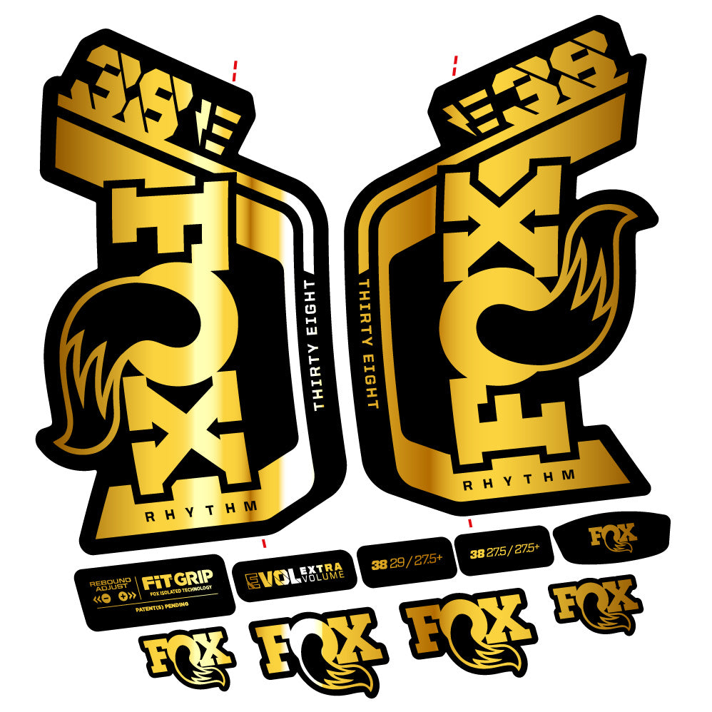 Decal Fox Factory 38 Rhythm E-Bike 2024, Fork 29, bike sticker vinyl