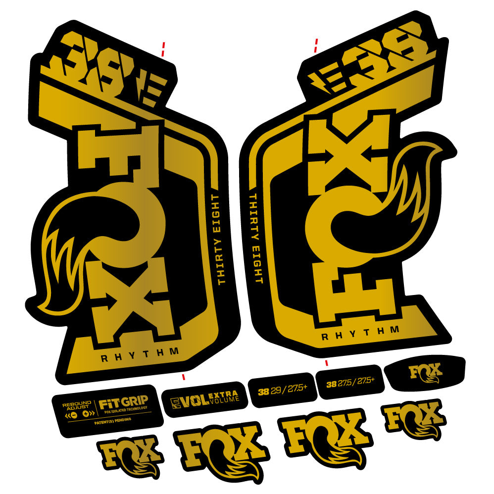 Decal Fox Factory 38 Rhythm E-Bike 2024, Fork 29, bike sticker vinyl