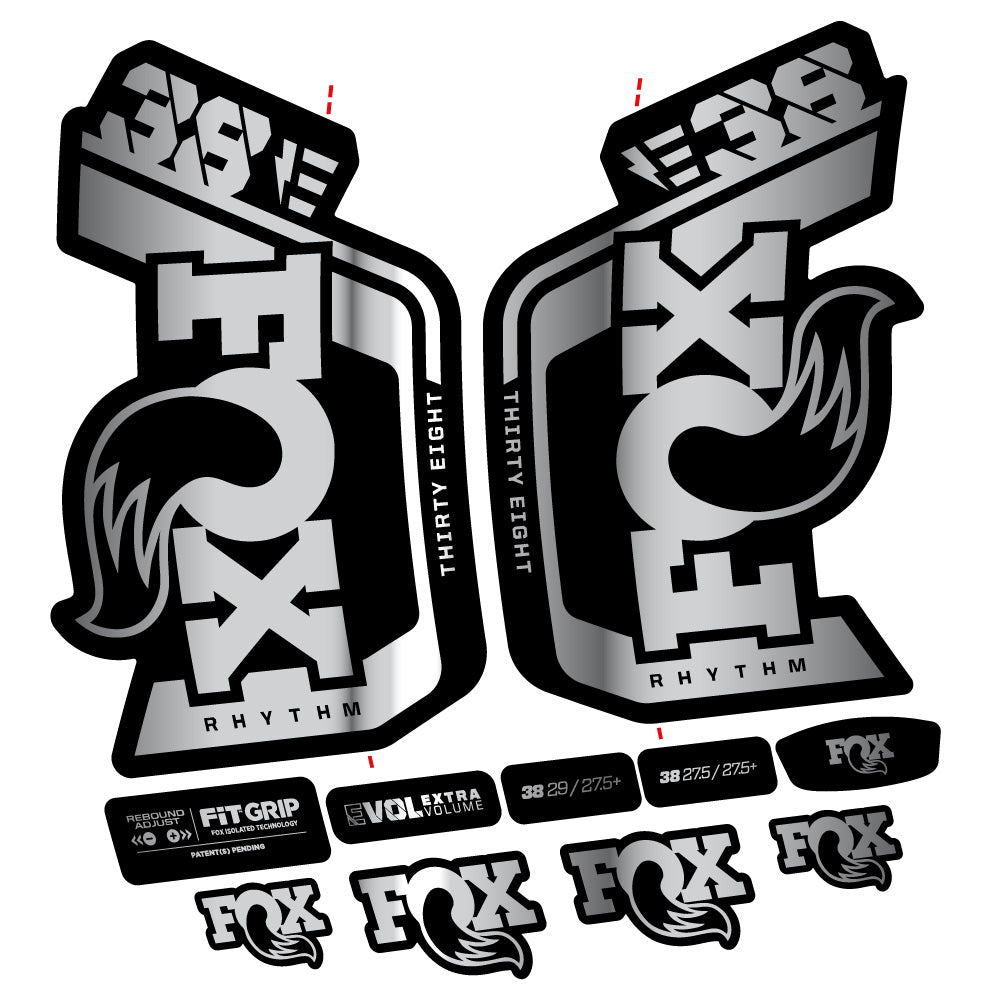 Decal Fox Factory 38 Rhythm E-Bike 2024, Fork 29, bike sticker vinyl