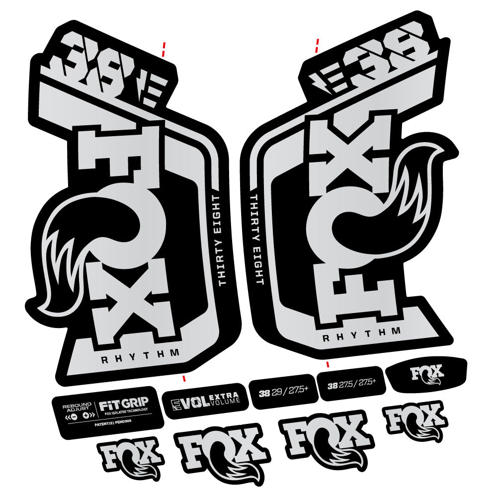 Decal Fox Factory 38 Rhythm E-Bike 2024, Fork 29, bike sticker vinyl