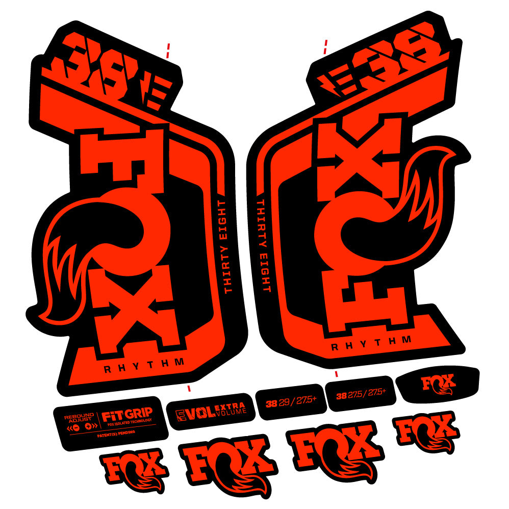 Decal Fox Factory 38 Rhythm E-Bike 2024, Fork 29, bike sticker vinyl